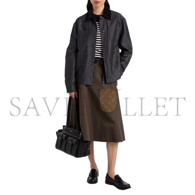 PRADA ROUTE LEATHER TOTE BAG (39*21*15cm)